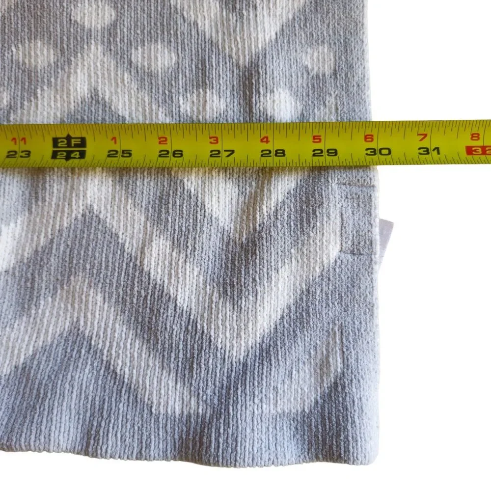 Harper‎ Canyon Gray White Baby Blanket Chenille Chevron Stripe Polka Dot 30'x38'